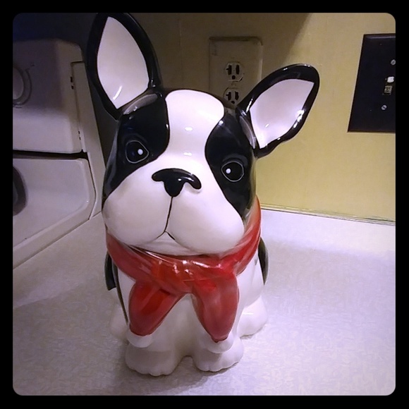 christmas dog cookie jar